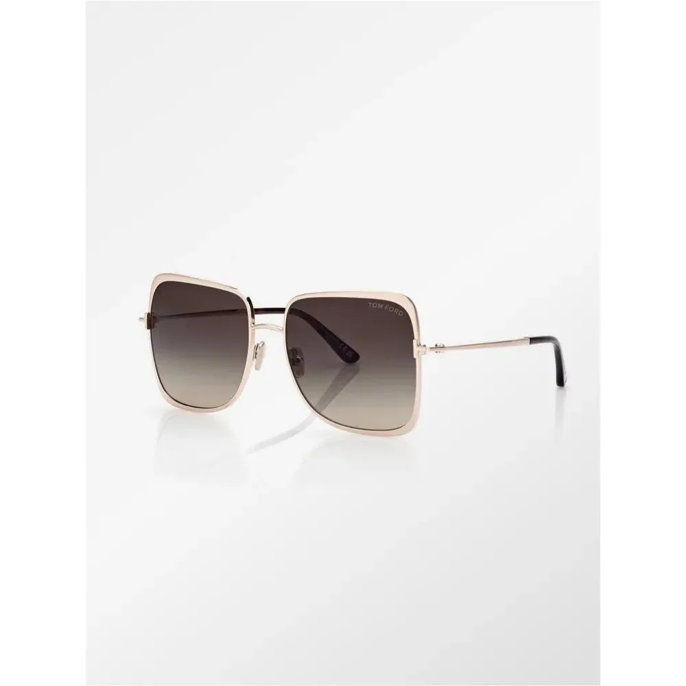 New Tom Ford Tara FT1319 28B Rose Gold Frame Sunglasses Grey Gradient Lenses